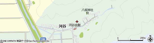 兵庫県豊岡市河谷周辺の地図