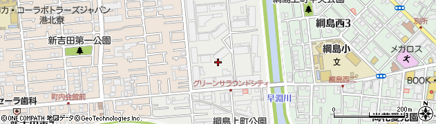 神奈川県横浜市港北区綱島上町周辺の地図
