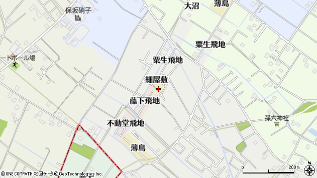 〒283-0037 千葉県東金市細屋敷の地図