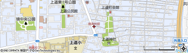 上道小学校入口周辺の地図