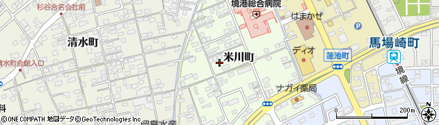 鳥取県境港市米川町周辺の地図