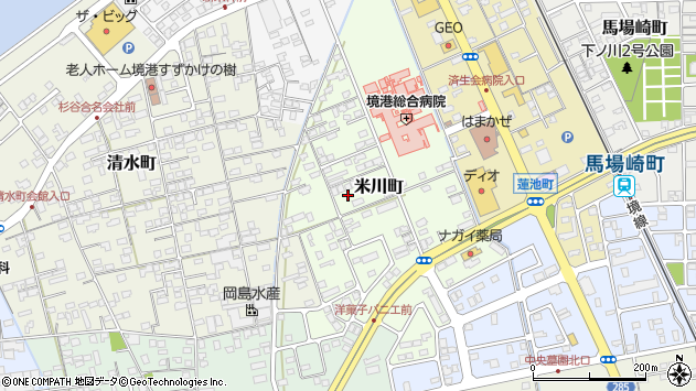 〒684-0061 鳥取県境港市米川町の地図