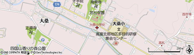 大桑小学校周辺の地図