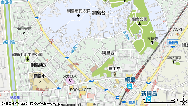 〒223-0053 神奈川県横浜市港北区綱島西の地図