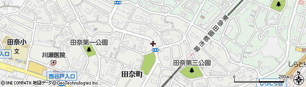 神奈川県横浜市青葉区田奈町周辺の地図