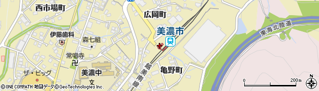 岐阜県美濃市周辺の地図