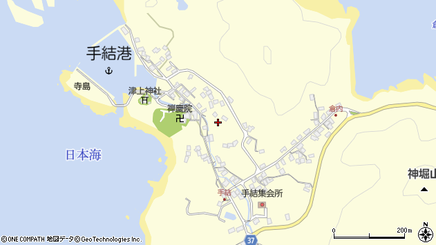 〒690-0323 島根県松江市鹿島町手結の地図