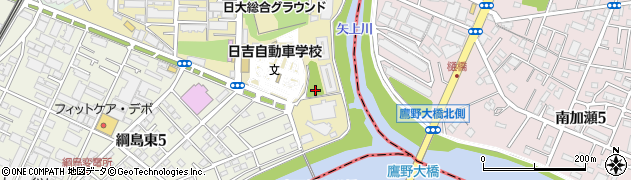 矢上川公園周辺の地図