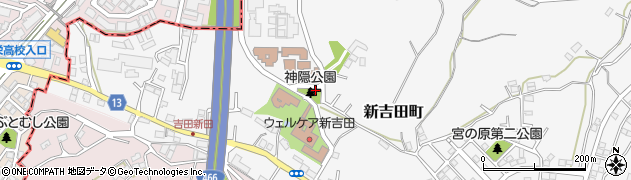 神隠公園周辺の地図
