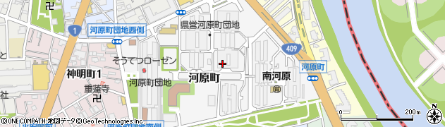 神奈川県川崎市幸区河原町周辺の地図