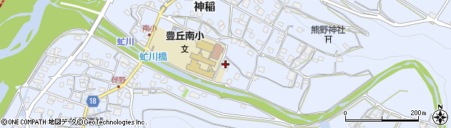 豊丘村　神稲児童クラブ周辺の地図