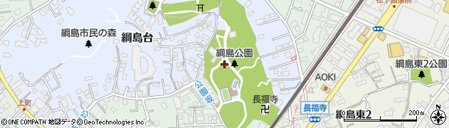 綱島公園こどもログハウス周辺の地図