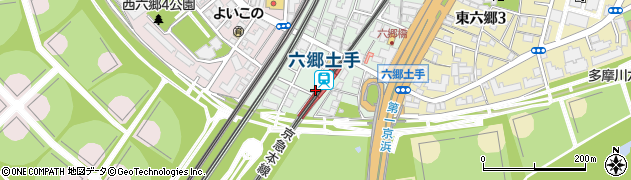 六郷土手駅周辺の地図