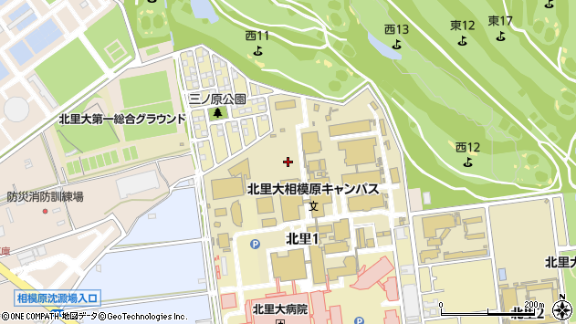 〒252-0329 神奈川県相模原市南区北里の地図