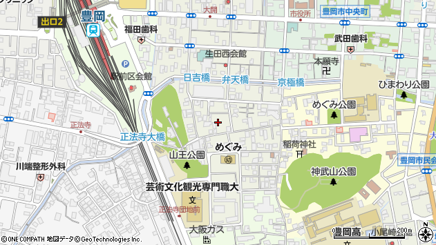 〒668-0044 兵庫県豊岡市山王町の地図