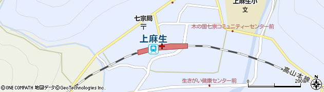 上麻生駅周辺の地図