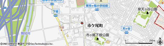 神奈川県横浜市青葉区市ケ尾町423周辺の地図