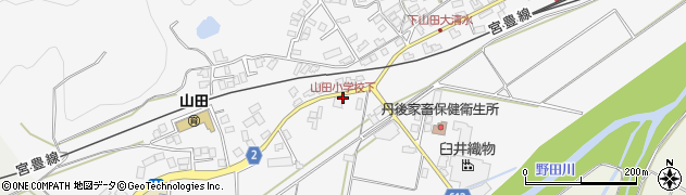 山田小学校下周辺の地図
