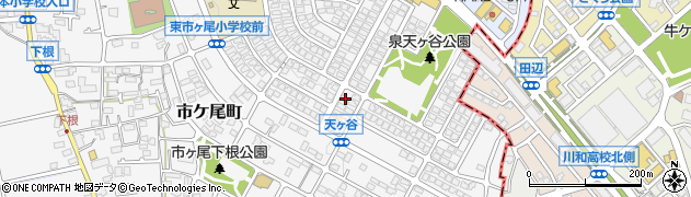 神奈川県横浜市青葉区市ケ尾町493-6周辺の地図