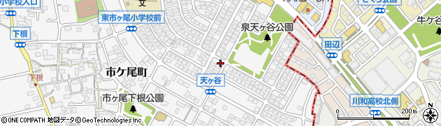 神奈川県横浜市青葉区市ケ尾町493-8周辺の地図