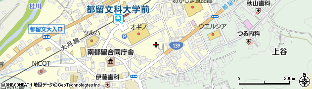 富士山麓電気鉄道株式会社　都留文科大学前駅周辺の地図