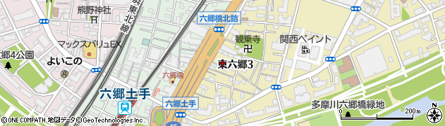 東京都大田区東六郷3丁目19周辺の地図