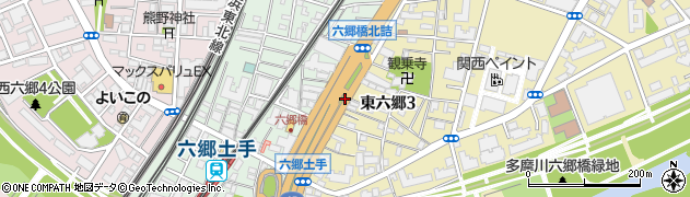 東京都大田区東六郷3丁目18周辺の地図