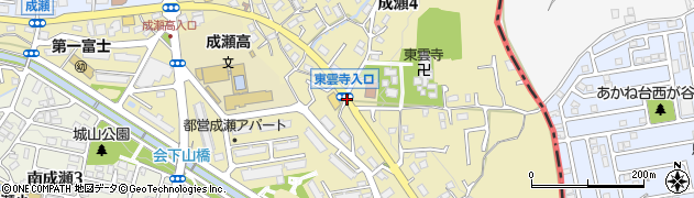 東雲寺入口周辺の地図