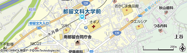 オギノ都留店周辺の地図