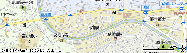 東京都町田市成瀬8丁目周辺の地図