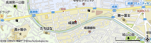 東京都町田市成瀬8丁目13周辺の地図