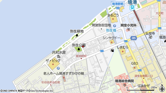 〒684-0002 鳥取県境港市弥生町の地図