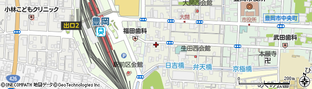 豊岡千代田郵便局周辺の地図