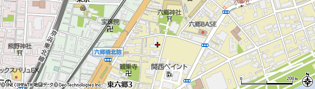 東京都大田区東六郷3丁目周辺の地図
