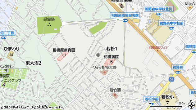 〒252-0334 神奈川県相模原市南区若松の地図