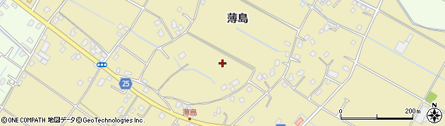 千葉県東金市薄島周辺の地図