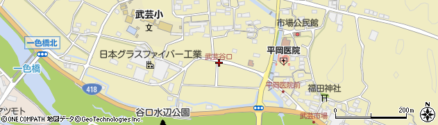 武芸谷口周辺の地図