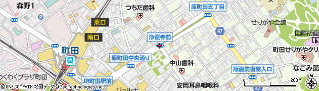 浄運寺前周辺の地図
