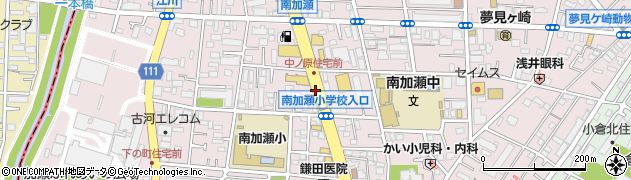 神奈川県川崎市幸区南加瀬周辺の地図