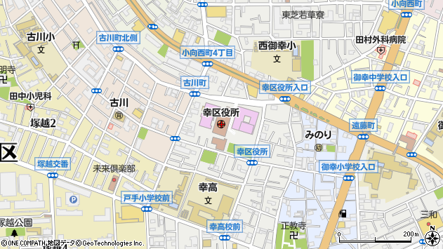 〒212-0000 神奈川県川崎市幸区（以下に掲載がない場合）の地図