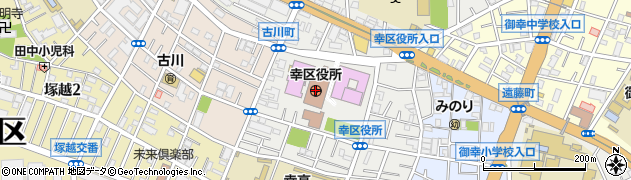 神奈川県川崎市幸区周辺の地図