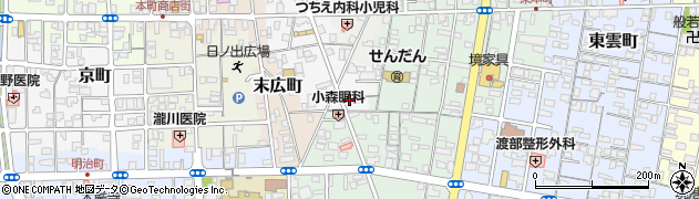 鳥取県境港市中町5周辺の地図