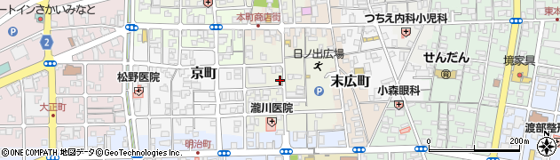 鳥取県境港市日ノ出町周辺の地図