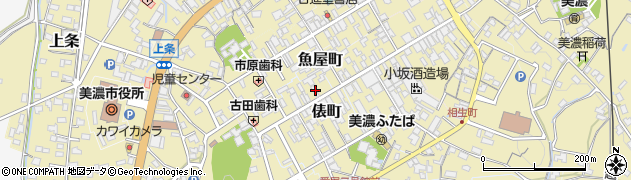 岐阜県美濃市2165周辺の地図