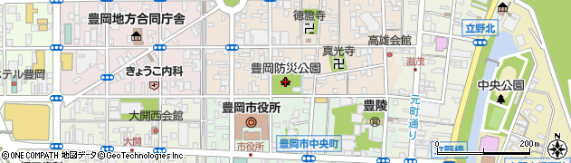 豊岡防災公園周辺の地図