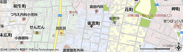 鳥取県境港市東雲町43-2周辺の地図