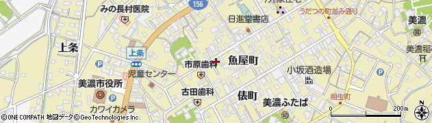 岐阜県美濃市加治屋町周辺の地図