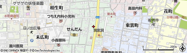 鳥取県境港市東本町周辺の地図