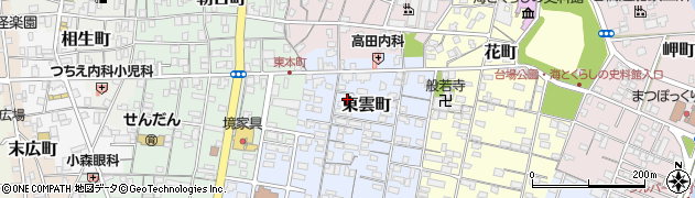 鳥取県境港市東雲町周辺の地図