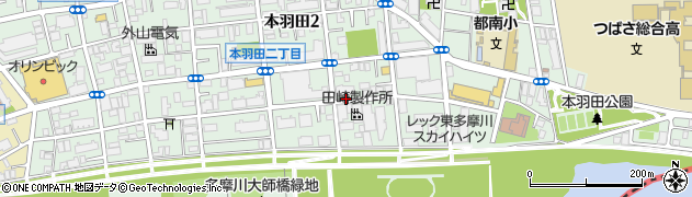 東京都大田区本羽田周辺の地図